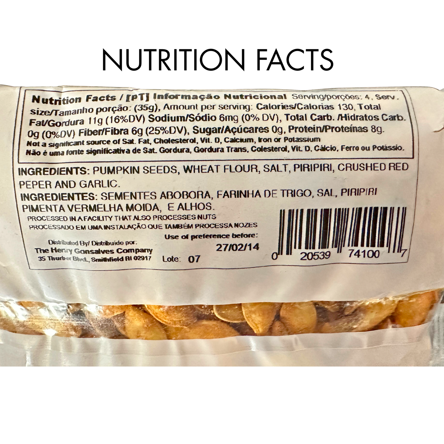 Gonsalves Roast Pumpkin Seeds 5oz