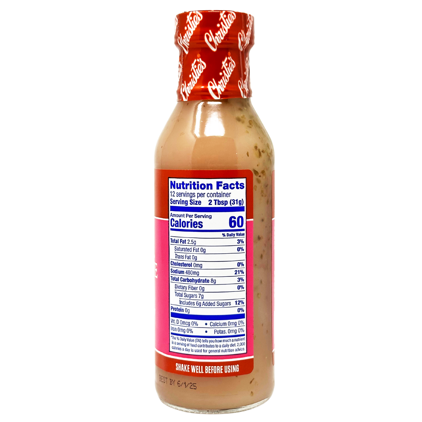 Christie's Low Fat Zinfandel Vinaigrette 12oz - Real Wine Salad Dressing | Gluten-Free, Dairy-Free & Low Fat