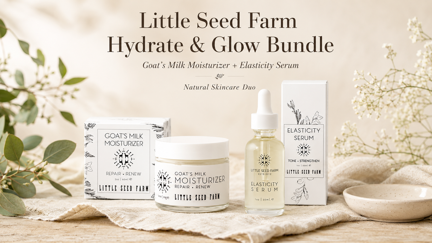 Little Seed Farm Natural Skincare Bundle – Moisturizer & Elasticity Serum