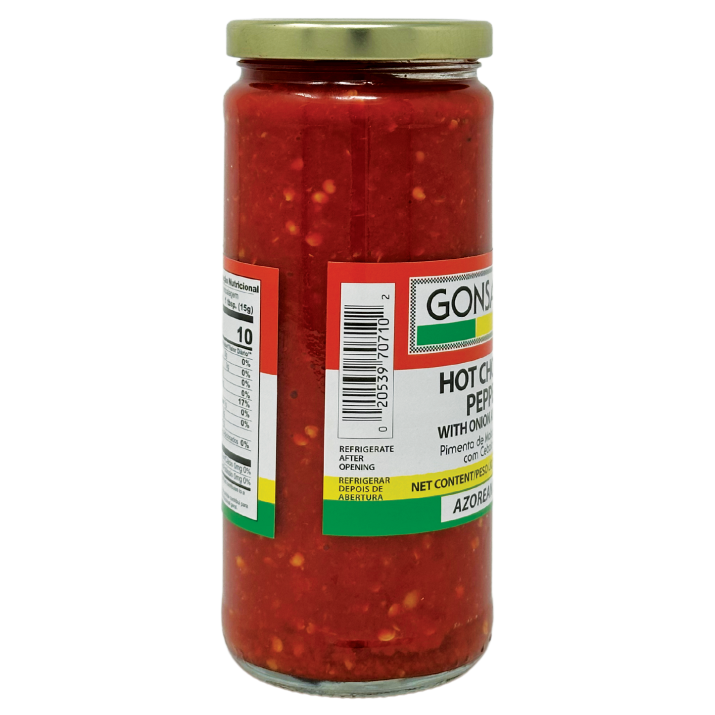 Gonsalves Hot Chopped Peppers Onion and Garlic 16 oz