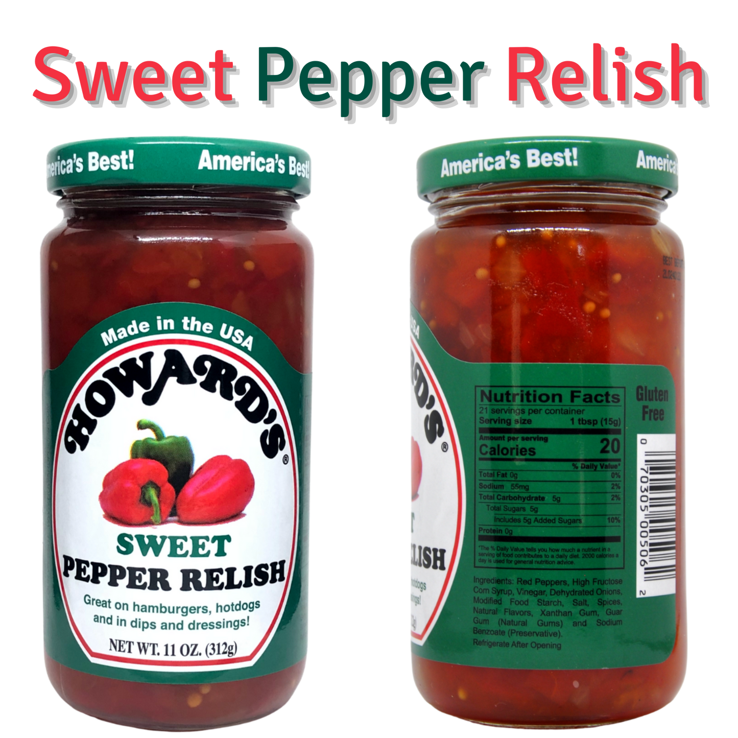 Howard's Relish Variety Pack with Sweet Pepper, Hot Pepper and Green Piccalilli