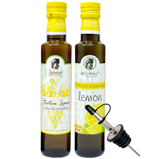 Ariston Lemon Balsamic Vinegar & Ariston Lemon Infused Olive Oil - The Perfect Citrus Pairing