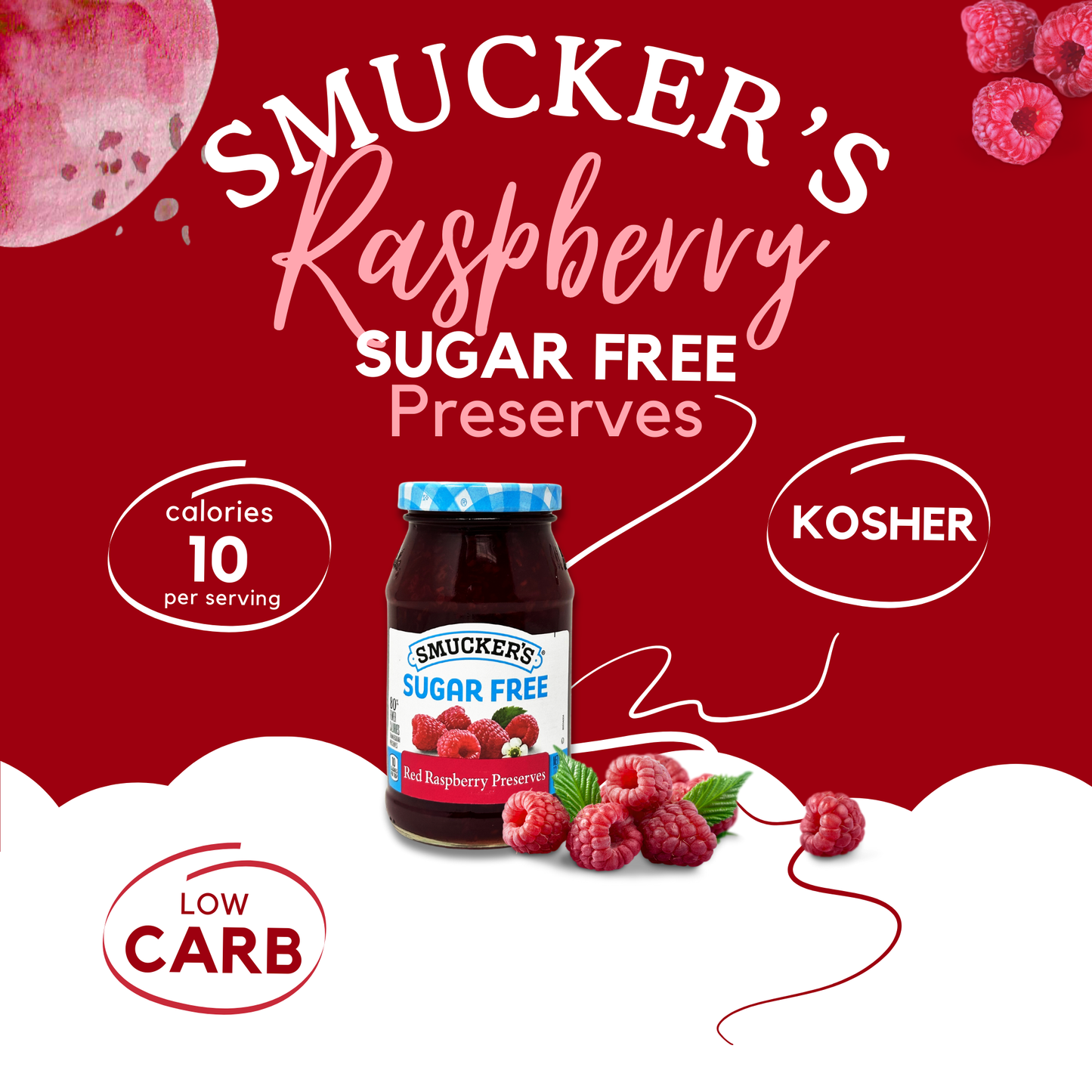 Smucker's Sugar Free Red Raspberry Preserve