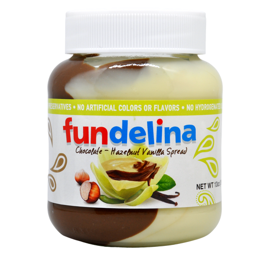 Fundelina Vanilla Chocolate Hazelnut Spread - 13oz Jar