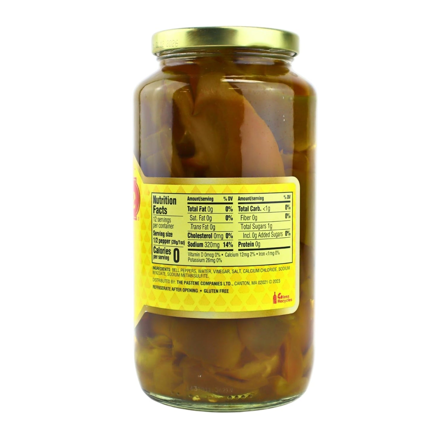 Pastene Vinegar Peppers 32oz