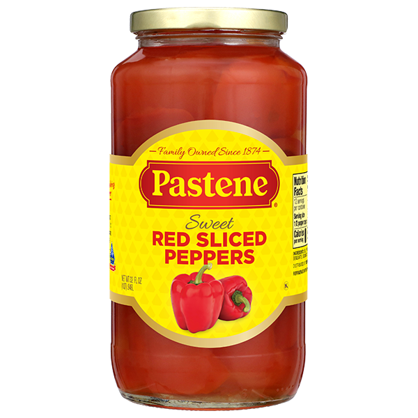 Pastene Red Sliced Peppers 32 fl oz