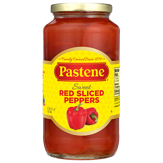 Pastene Red Sliced Peppers 32 fl oz